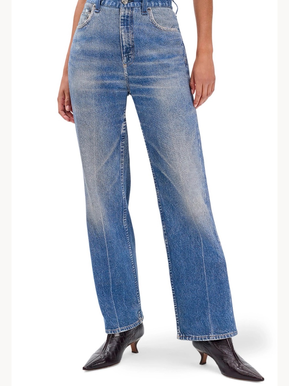 rag & bone rb Miramar Shea Wide Leg Cotton Terry Sweatpant Jeans | NWT